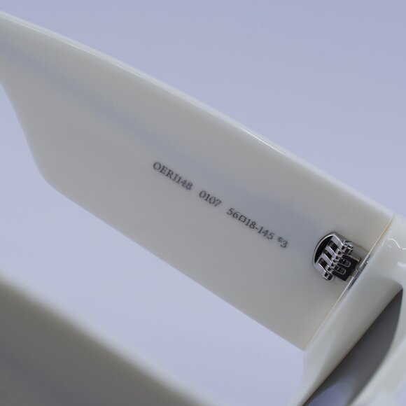 Off-White OERI148 DOVER 0107 Sunglasses White Square Frame, Dark Grey Lenses main image 4